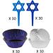 STAR OF DAVID Hanukkah Cupcake Toppers and Liners - Enough for 60 Cupcakes - Buy Online on GoSupps.com
