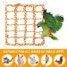 Bird Rope Climbing Network & Hammock Swing for Small Pets - Cotton Climbing Rope with 4 Hooks for Rats Hamsters Ferrets - 27.9x20.1cm Orange - Buy Online on GoSupps.com