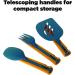 Jetboil Jetset Stowable Camping Utensil Set - Grey/Orange | Lightweight & Compact - Buy Online on GoSupps.com