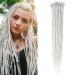 Dsoar thin 0.6cm long synthetic dreadlock extensions handmade 20 inch 20 strand crochet hair long crochet braids hip-hop style soft dreads hair extensions 20inch-a color 61#