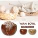 Beiyoule Handmade Bamboo Yarn Bowl - Knitting Wool Holder for Crochet and Embroidery - Wine Red - Buy Online on GoSupps.com