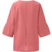 Cotton Linen Plus Size Floral Tunic Shirt for Women - Pink (Size Large) | Summer Half Sleeve Crewneck Top - Buy Online on GoSupps.com