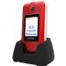 USHINING Senior Big Button Flip Phone | Dual SIM Unlocked | 2.8 Large Screen | SOS Button | FM Radio | Torch | Charging Cradle - Red - Buy Online on GoSupps.com