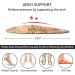 Soft Gel Arch Support Cushions - 2 Pairs (Cork) | Relieve Pain for Flat Feet & Plantar Fasciitis - Men & Women | SQHT Arch Pads Insole - Buy Online on GoSupps.com