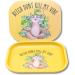 Btch Don't Kill My Vibe Sloth Rolling Tray with Magnetic Lid - Funny Cute Small Metal Tray - 7'' x 5.5 - Buy Online on GoSupps.com