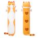 Mewaii soft toys orange 70cm plush pillow long kitten plush toy stuffed animal toys cuddly pillow gift plush pillow over 3 years of brown cat 70 cm