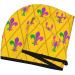 Hair Towel Wrap - Quick Drying Towel Turban with Button | Mardi Gras Crayfish & Fleur De Lis Design - Buy Online on GoSupps.com