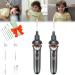 Cohbskj Tweddy Smart Ear Wax Remover Tweddy Smart Ear Wax Vacuum Earwax Remover Tool Earwax Removal Kit With Light Electric Ear Wax Removal Otoscope With Light For Children Adult (Black-2PCS)