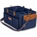 Waterproof Diaper Caddy with Shoulder Strap - Baby Diaper Organizer with Entertainment Pouch - Blue Canvas Fabric - Easy Clean Diaper Caddy with Multiple Compartments - Buy Online on GoSupps.com