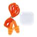 Ear Plugs for Sleeping 5 Pairs Silicone Rope Earplugs Can Be Reused for Hearing Reduction Safe Swimming Work Earplugs Earplugs for Sleep (Color : Orange)