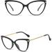 KDOQ TR90 Cat Eye Blue Light Blocking Glasses for Women | Anti Eyestrain Computer & Gamer Eyewear | Stylish Black Design - Buy Online on GoSupps.com