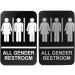 Braille Bump Texture Restroom Signs - ABS Material Easy Installation Silver - Ideal for Parks & Accessibility - Buy Online on GoSupps.com