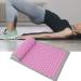 Verdant Touch Massage Mat | Acupuncture & Yoga Mat 68x42 cm | Light Grey with Pink Buckle | Acupressure Pad for Ultimate Relaxation - Buy Online on GoSupps.com
