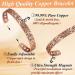Cigmag 9X Lymphatic Drainage Copper Magnetic Bracelet - Ultra Strength, Adjustable Brazaletes Cuff Bangle - Copper Crystal Plum Pattern - Gift Box Included - Buy Online on GoSupps.com