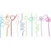 ISTOVO Children's Curly Party Straws Crazy Party Straw Curling Novel Straws for Party Bag fillings 36 Pieces - Buy Online on GoSupps.com