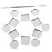 HONMEET 31% Makeup Pans for Eyeshadow Blush Round Lipstick in Square Pan Metal Pans with Mixing Spatula for DIY Cosmetic Palette Organization