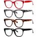 Eyekepper 4 Pack Bifocal Reading Glasses Women Stylish Bifocal Reading Glasses 4 Pack-Clear Lens 2.5 x