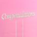 17.5cm x 3cm Congratulations Diamante Rhinestone Cake Topper Decoration - Buy Online on GoSupps.com