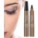 4 Point Eyebrow Pen 4 Point Eyebrow Pen Water Resistant Eyebrow Highlighter Black for Natural Simulation Wild Eyebrows Quick Drying Long Wearing No Tsuchiya Dark Brown - Buy Online on GoSupps.com