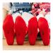 Chinese New Year Red Socks Men's Cotton Socks Sports Socks with Embroidery Spring Festival New Year's Socks 2 Pairs (Color : Red-1 Size : 39-44) 39-44 Red-1