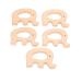 5 Wooden Bite Ring Toys for Babies - Pain Relief & DIY Elephant Necklaces & Bracelets - Childhood Development Aid - Buy Online on GoSupps.com