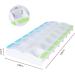 BYVOV AM PM 7 Day Pill Organizer - Large Weekly Travel Case for Vitamins Supplements & Medications - Twice a Day Medication Reminders - Buy Online on GoSupps.com