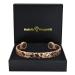 XL Mens Pure Copper Magnetic Bracelet Copper Bangle Holistic Magnetic Band with 6 Powerful Neodymium Magnets Unisex Adjustable Hammered Cuff-HM (XL: Wrist 22 24cm/8.6 9.5 )