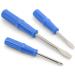 Dritz Screwdriver Set - 2 Flat, 1 Phillips Head, Assorted Sizes - Blue - Buy Online on GoSupps.com