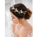 IYOU Bridal Wedding Hair Vines Gold Flower Headband Leaf Pearl Headpiece Bridesmaid Bride Hair Accessories for Women - Buy Online on GoSupps.com