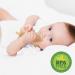 Purphy Bite Ring for Babies | Soft BPA-Free Silicone Chew Toy | Odorless Baby Teething Ring 3-18 Months | Perfect Baby Gift (Brown) - Buy Online on GoSupps.com