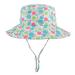 LACOFIA Toddler Baby Sun Hat Unisex Kids Summer Bucket Hat Wide Brim for Outdoor Swim Beach Pool Adjustable 6-24 Months B-Flower