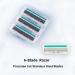 6-Blade Blue Razor for Men & Women - Reusable Anti-Slip Manual Shaving Tool with Refill Cartridges | Premium Face Cleansing Supplies - Buy Online on GoSupps.com