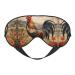 Rooster On Wood in Farmland Print Unisex Sleep Eye Mask Soft Comfort Eye Shade Cover for Travel/Yoga/Shift Work Black