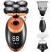 Premium Head Shaver for Bald Men | 5D Electric Razor & Beard Trimmer with LCD Display - Golden - Buy Online on GoSupps.com