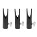 Aluminium Alloy Eyebrow Pencil Sharpener U Shape Slot Lightweight Easy Grip Detachable Cover for Beginners Makeup Artists Microblading Professionals (Black)