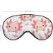 Soft Blackout Eye Mask for Sleeping - Adjustable Cartoon Axolotl Pink Sleep Mask for Women | Travel-Friendly No Pressure Design - Buy Online on GoSupps.com