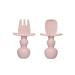 Sodatch Baby Cutlery Blush - 100% Food Grade Silicone Baby Utensils BPA Free Easy Grip