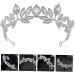 Hair Clip Headband Women Rhinestone Headwear Leaf Crown Hair Accessory Retro Decor Prom Props Tiara - Buy Online on GoSupps.com