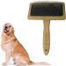 Dog & Cat Brush Pet Hair Deshedding Brush for Grooming Removes Loose Hair Tangles Pain Free Bristles Bamboo Wood Handle pet cleaning slicker brush for dogs with long hair short hair for cats for dogs - Buy Online on GoSupps.com