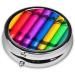 Colored Crayon Round Pill Box | 3 Compartment Portable Organizer for Travel - Ideal for Medications & Vitamins - Buy Online on GoSupps.com