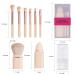 8-in-1 Retractable Makeup Brush Set | Travel Size Loose Powder, Angled, Eyeshadow, Beauty Sponge, Foundation & Lip Brushes | Portable Pink Set - Buy Online on GoSupps.com