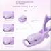 Qukaim Fast Charging Heated Eyelash Curlers Electric Heated Eyelash Curler 3 Temperature Settings Rechargeable Portable Long-Lasting Purple - Buy Online on GoSupps.com