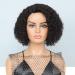 HUA Brazilian Human Hair Kinky Curly Bob Wig for Black Women - 10 Inch I Part Lace Glueless Wig - Buy Online on GoSupps.com