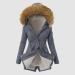 Buy Haiorziyou Women's Winter Parka - Long-Sleeved Warm Windbreaker with Zipper Hood - Daker Outdoor Jacket in Gray - Plus Size Available - Buy Online on GoSupps.com