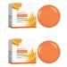 Savon blanchissant la vitamine C savons nettoyants en profondeur la m lanine claircissant la peau exfoliant visage et corps soin hydratant pour nettoyer et nourrir la peau en profondeur (2pcs)