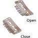 Metal Snap Clips for Hair Extensions - U-shape Wig Clips with Soft Rubber - Brown Hair Extension Clips for Easy DIY Styling - Buy Online on GoSupps.com