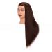 Mannequin Head for Hair Styling & Braiding - 26-28 Synthetic Fiber Cosmetology Training Doll, Brown - Model 92022LB0420 - Buy Online on GoSupps.com
