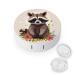 Contact Lens Case Raccoon Print Plastic Contact Lens Case contact Lens Care Box ontact Lens Travel Box