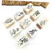 Lurrose 12 Pcs Vintage Decor Plant Vintage Stamps Wood Seal Stamp Ink Child Fleeting Time - Buy Online on GoSupps.com