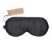 Lulusilk 100% silk adjustable sleep mask eye mask sleeping glasses for women and men black 1 piece (1 pack) black black.